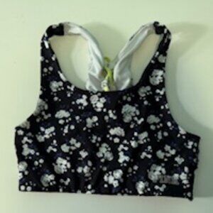 Women's PINK Floral Patterned Sports Bra Size Extra Small